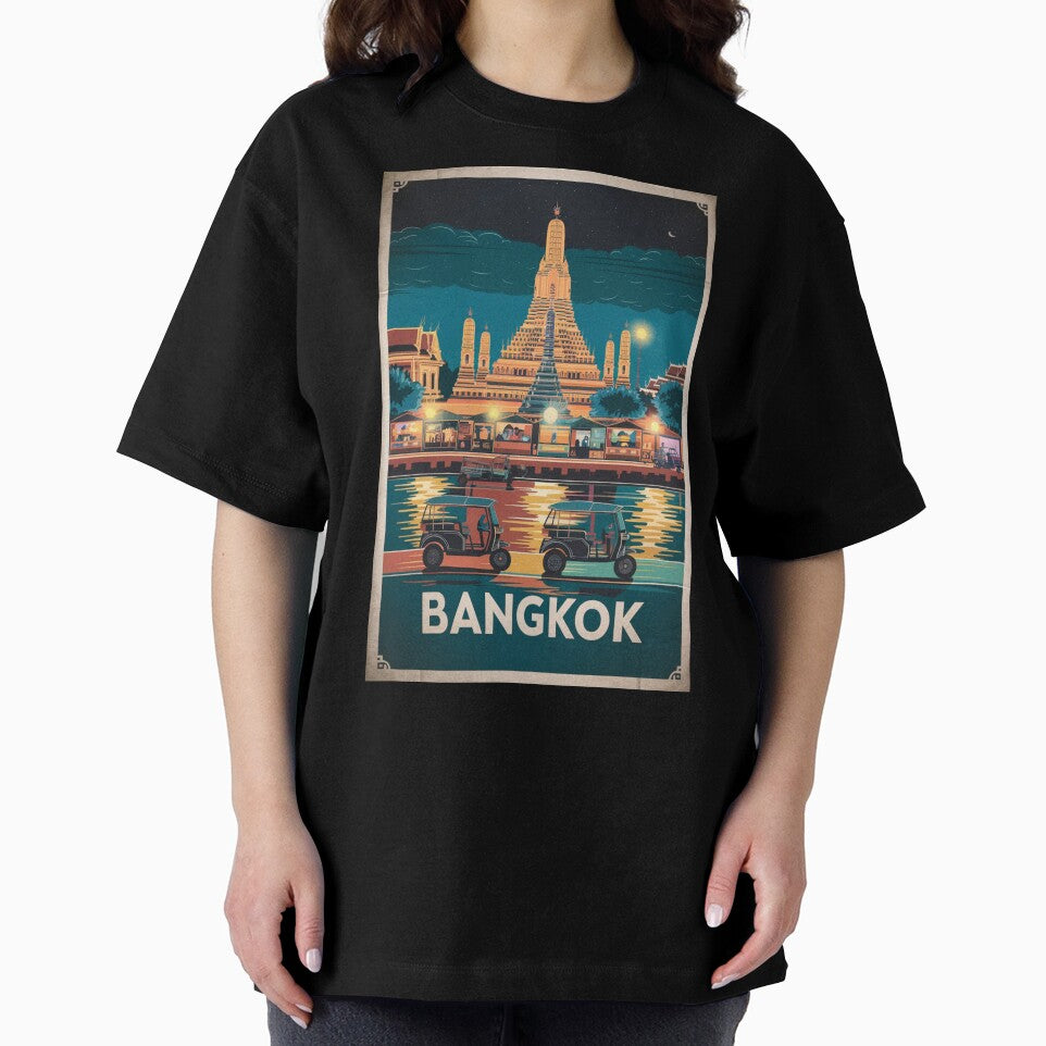 Bangkok Vintage Travel Poster by TravelerRat