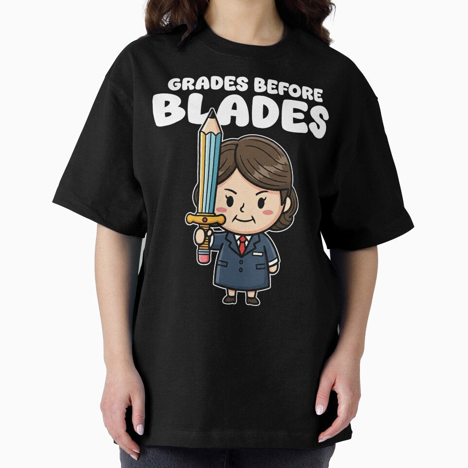 GRADES BEFORE BLADES - TEACHER GIFT by KEF Custom