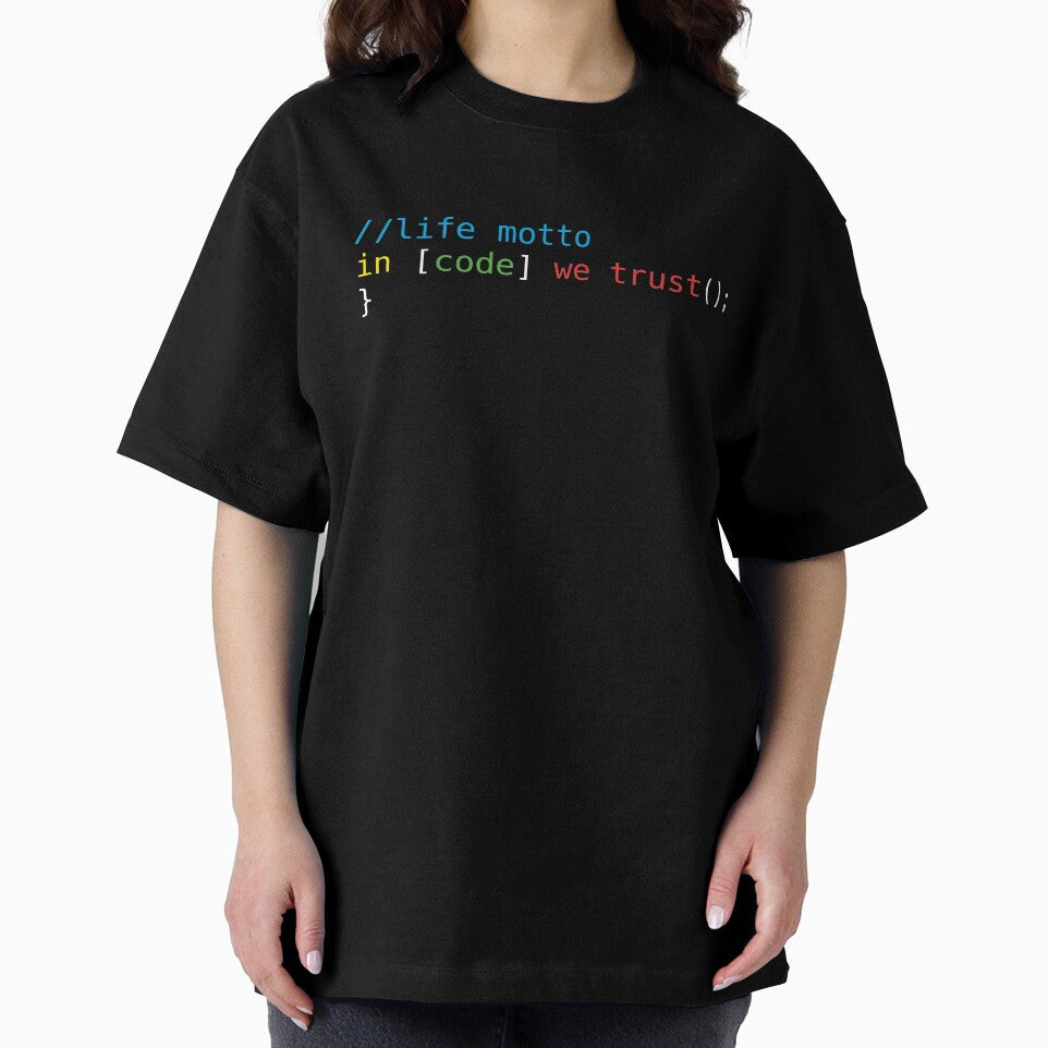 In code we trust #codinglife funny gifts for developers colorful programming life Moto by alenaz