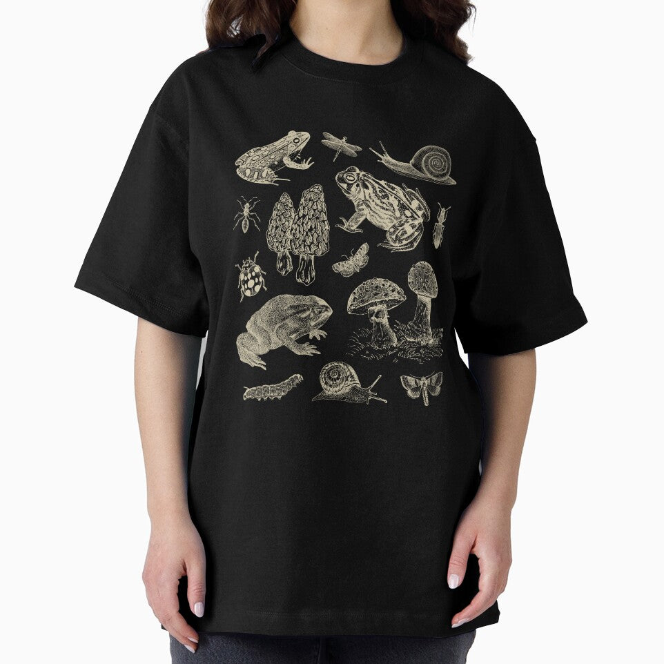 Goblincore Vintage Biology: Nature Lover's Collection of Frog, Mushroom, Snail, and Moth Insects for Science and Natural History Fan by MinistryOfFrogs
