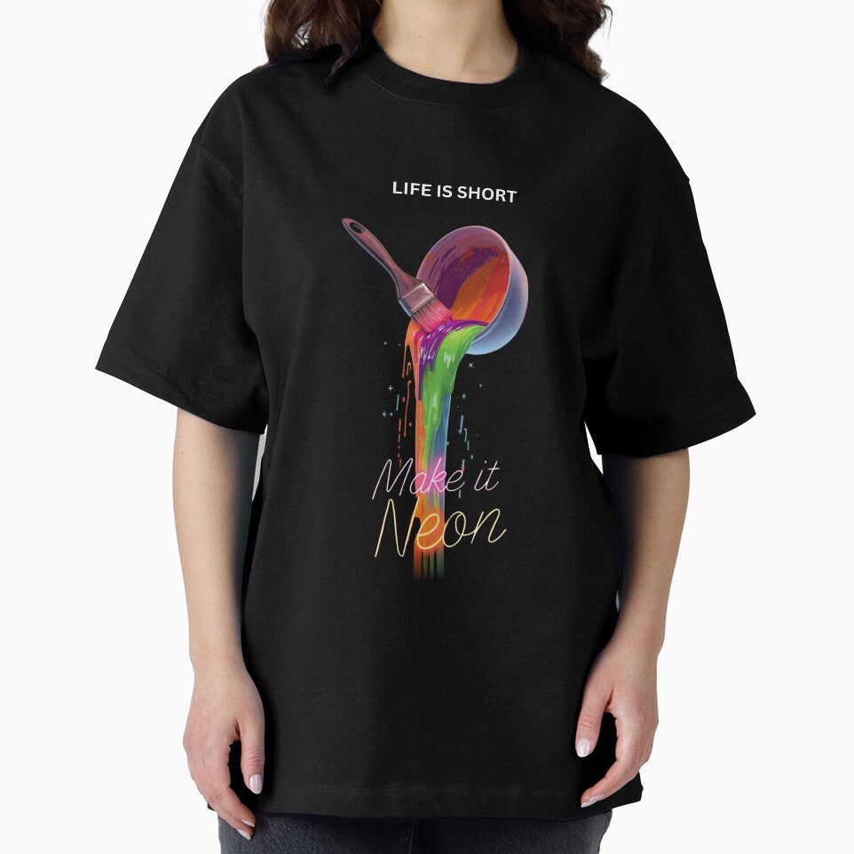 Life is Short Make it Neon Hair Stylist by AuntKikiShirts