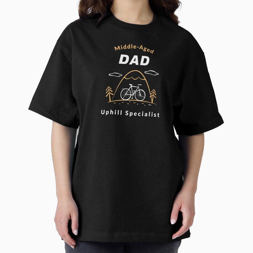 Middle-Aged Dad, Uphill Specialist - Dad Cycling by GreyTee