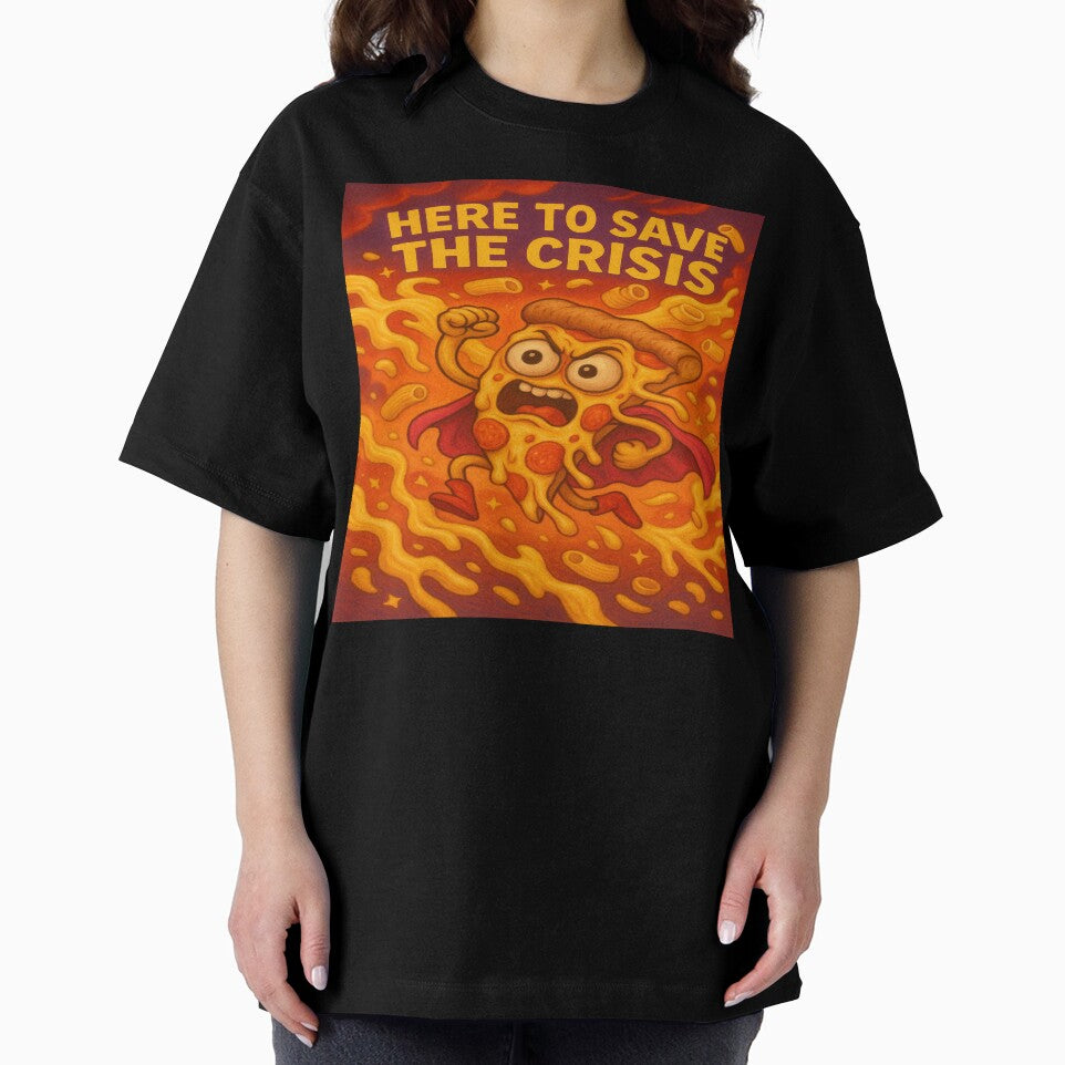 Here to Save the Crisis – Heroic Pizza Warrior by Neovibe Print