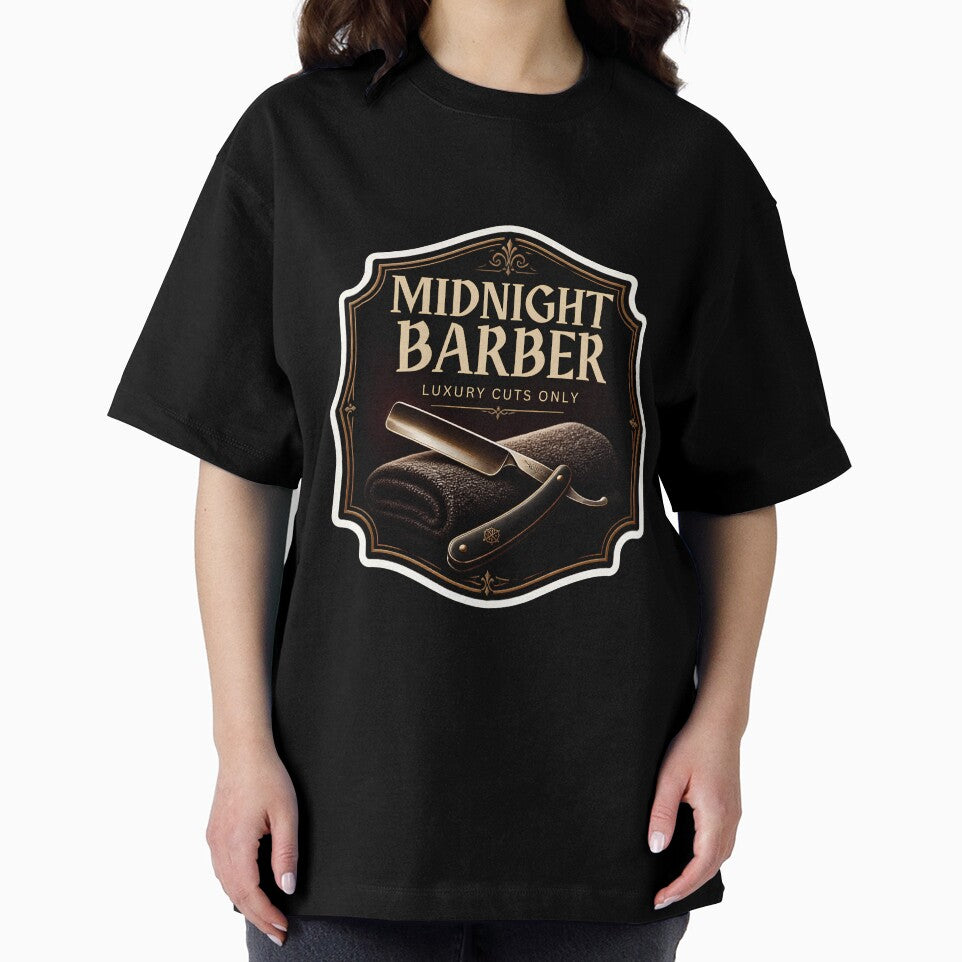 Midnight Barber Luxury Cuts Only Vintage Sign Design by Barber MD Culture