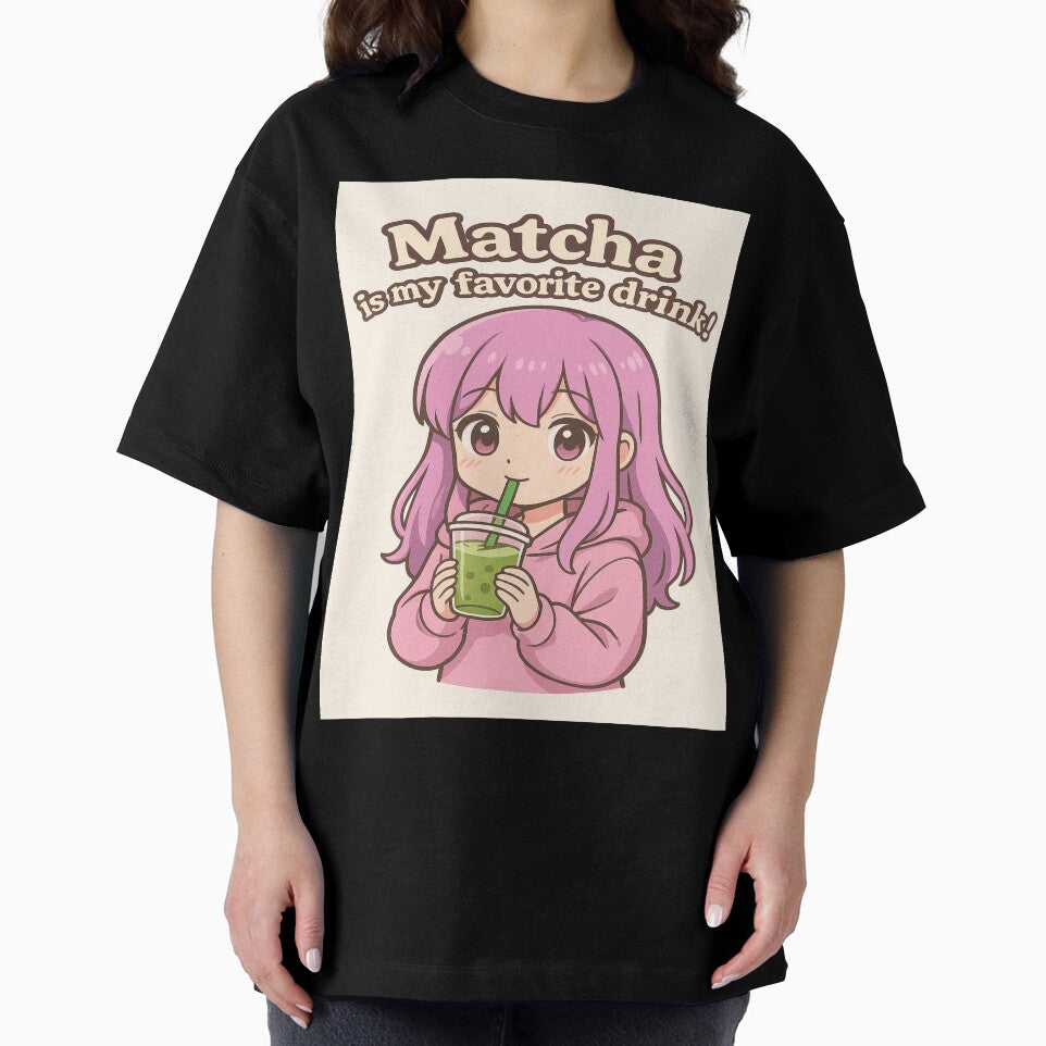Matcha Anime Girl – Kawaii Style Art for Tea Lovers by Majd-makansi