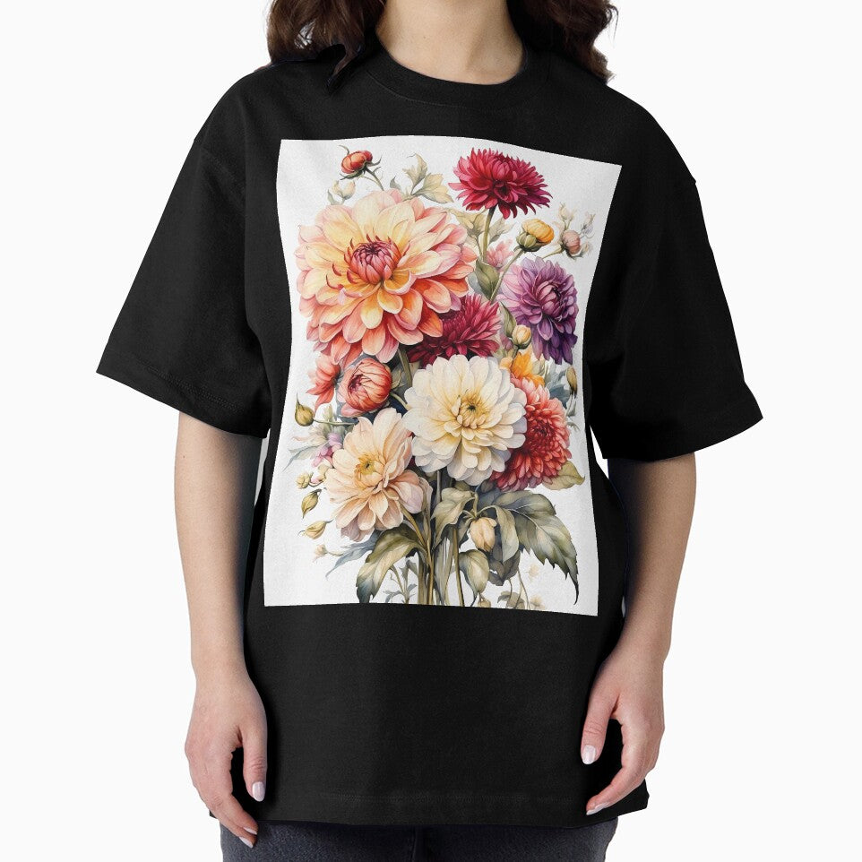 Radiant Blossoms: A Bouquet of Dahlias, Chrysanthemums, and Lisianthus by Chicandcool