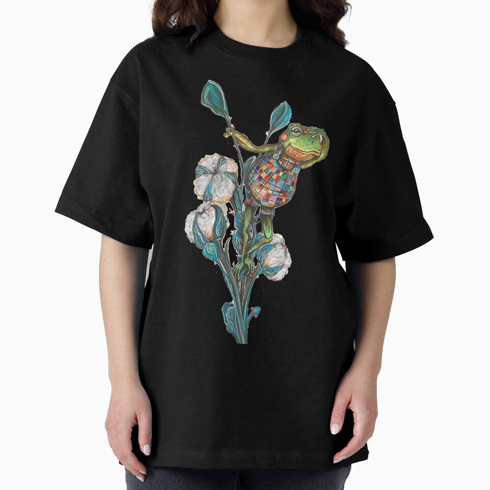 Frog in Patchwork Overalls by EdenWrayArt