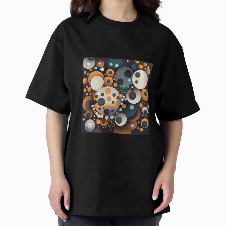 Circles ! overlapping earth colors in abstract form of polka dots design by UmagineArts
