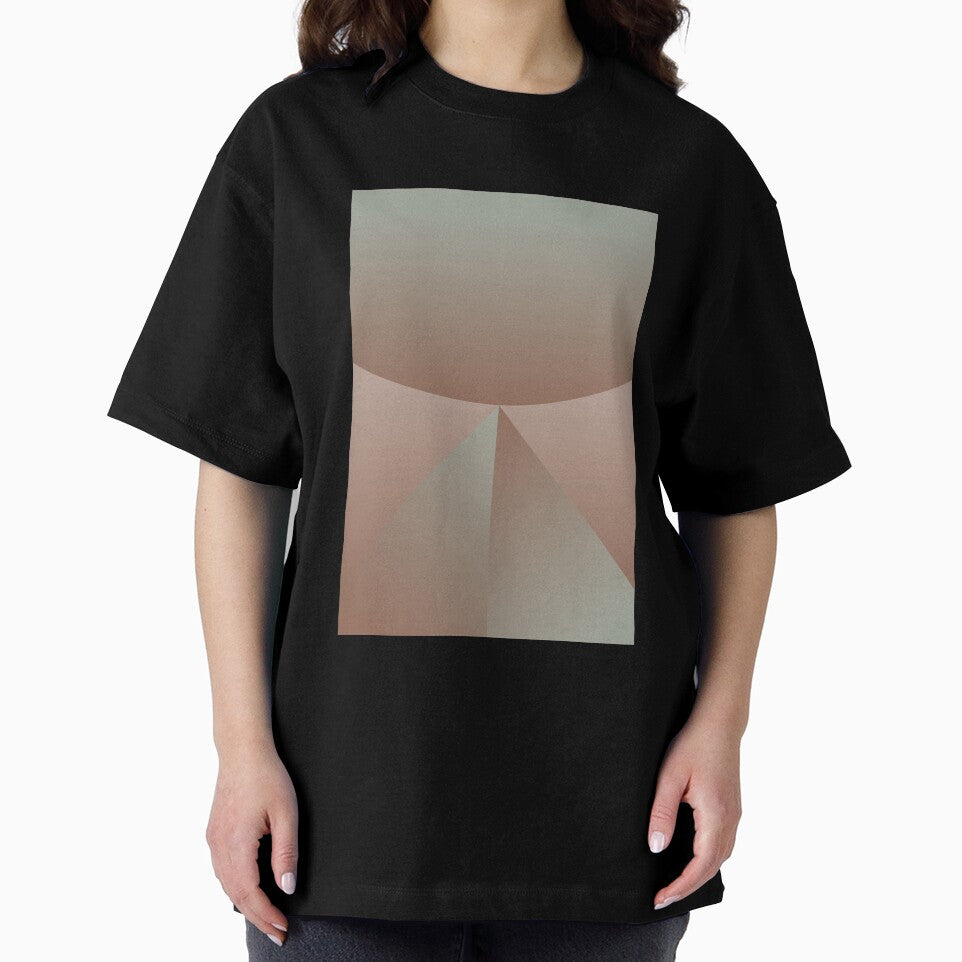Earth Tone Geometric Pyramid Minimalist Abstract Poster Artwork by ByJacobHam