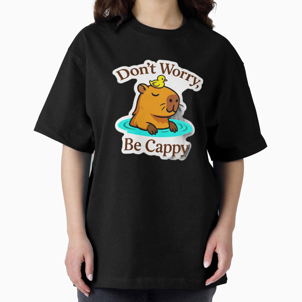 Don’t Worry, Be Cappy – Chill Capybara & Duck Art by R. Leon | Aurora & Douglas