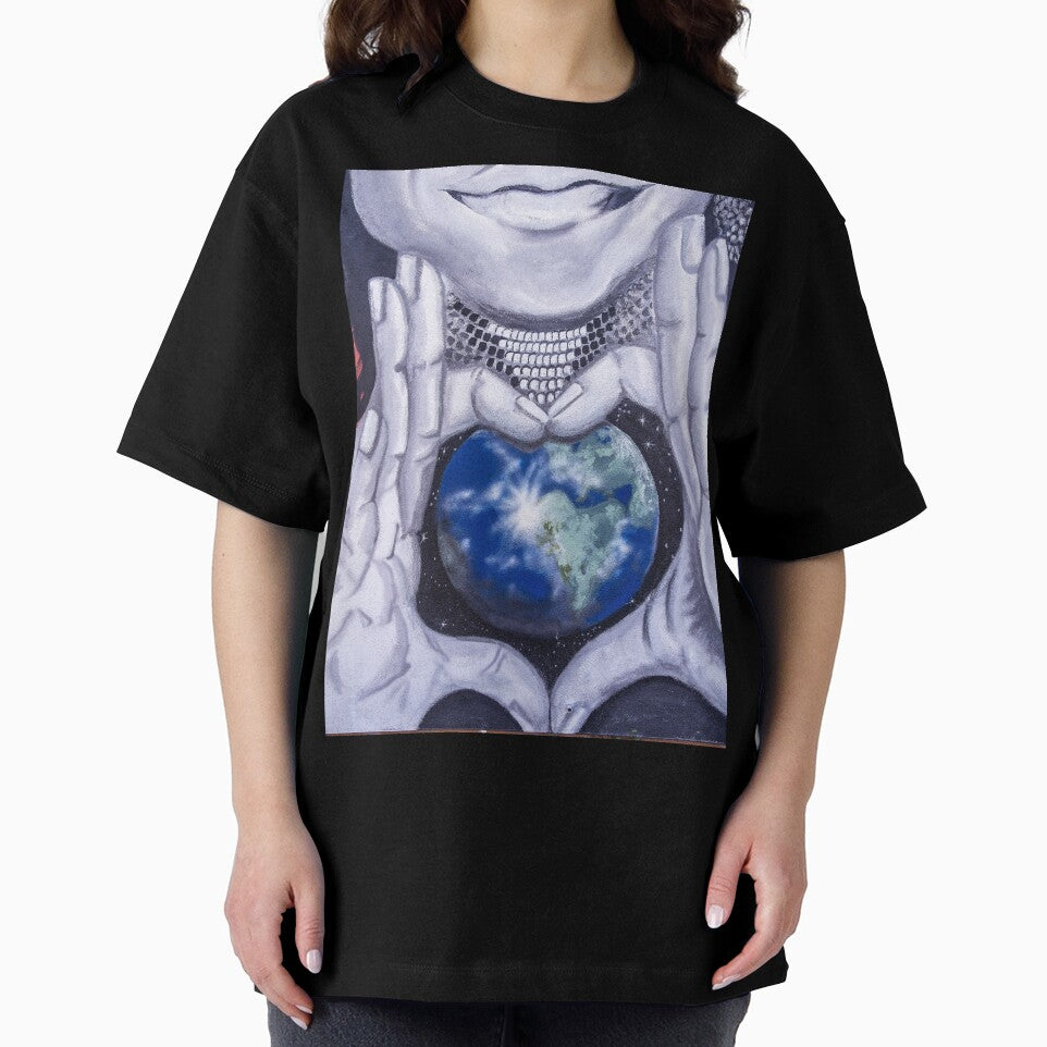 Mother Earth Love in Hands by Compass and a Camera