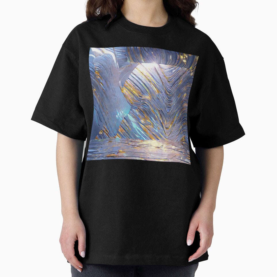 Futuristic shiny abstract design in blues, yellow magnesium by ruiztiger70