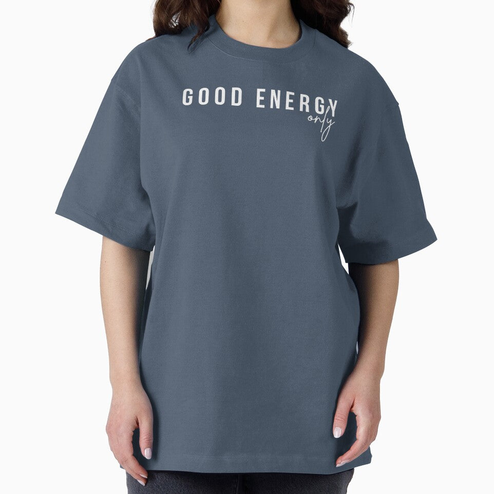 Good Energy Only | Minimalist Positive Typography Quote by Rush2Buy