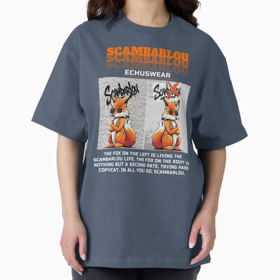 Second Rate Fox Funny Copycat Shirt White Text by Scambarlou Echuswear