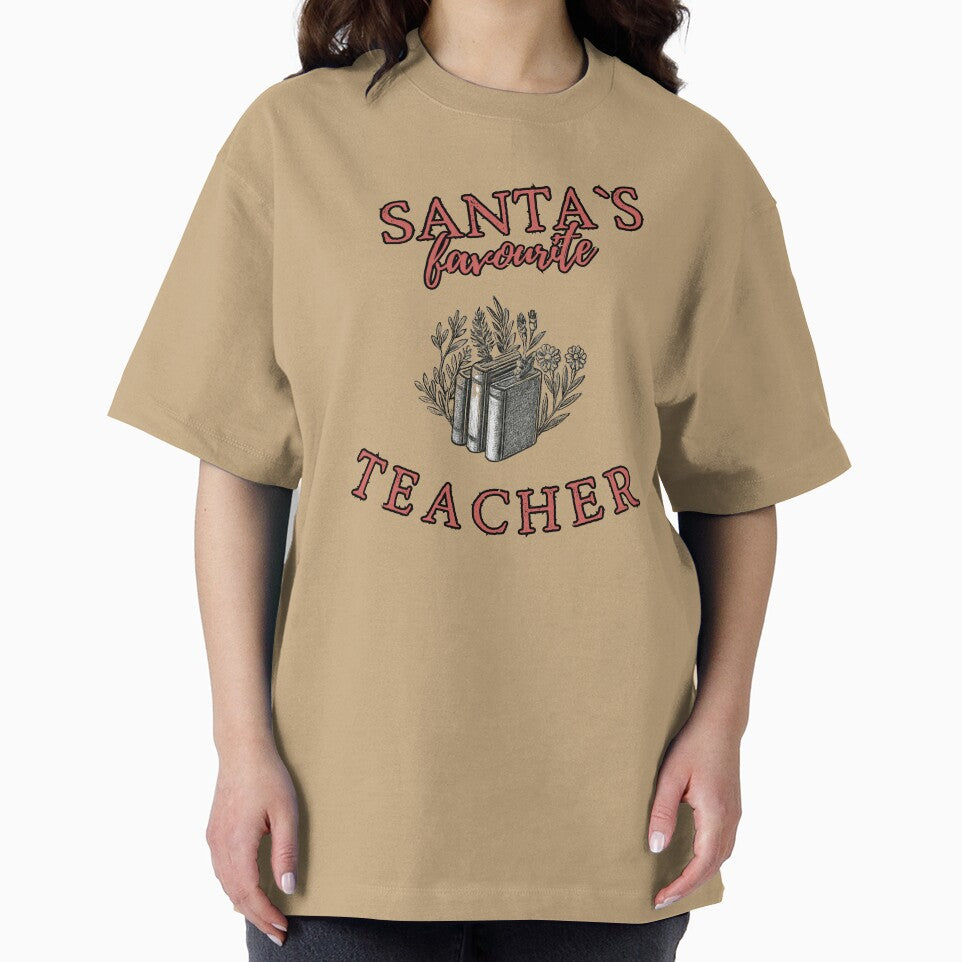 Santa’s Favourite Teacher – Cute Christmas Book & Flowers Design by Magda-Creates