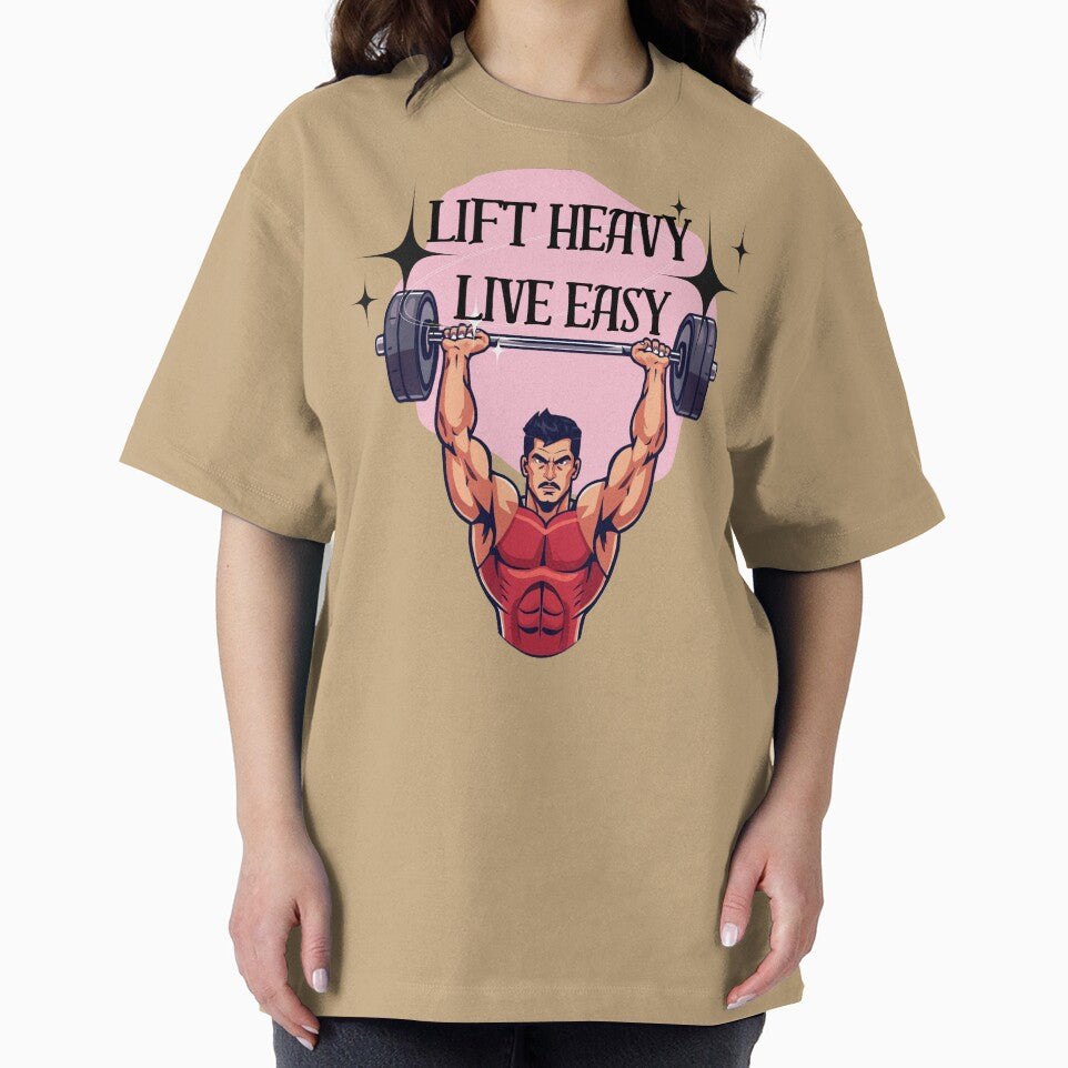 Lift Heavy Live Easy Gym Motivation Weightlifting Design by Palette _Vibes