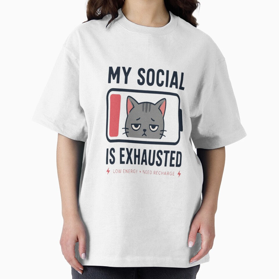 Low Social Battery Cat Funny Introvert Graphic by ArtoryNest