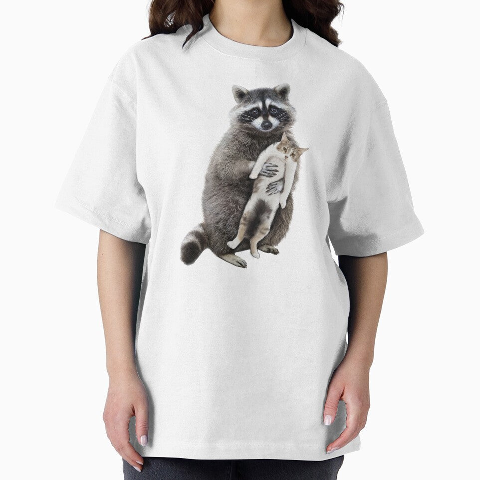Please. My Wife. She's Very Sick meme | Is this your kitty? meme| raccoon carrying kitten by TeeARTHY
