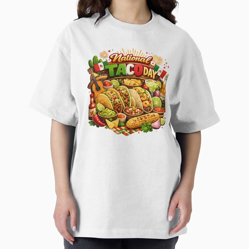 National Taco Day Cute Retro Taco Fiesta Illustration by an9beac