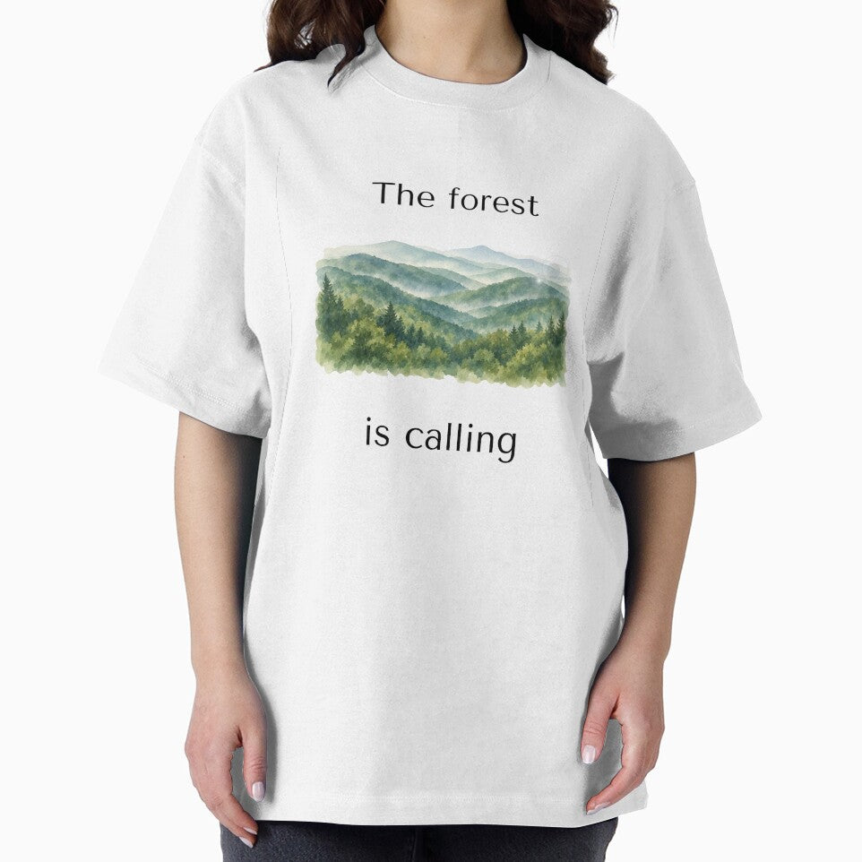 The Forest Is Calling – Minimalist Mountain Quote by EclairArtShop