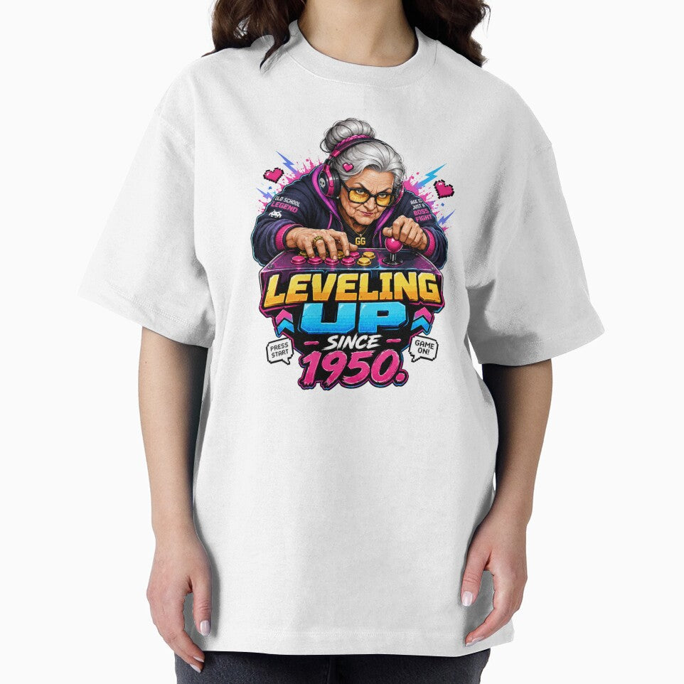 Leveling Up Since 1950 – Funny Gamer Grandma by Quirky Gaps