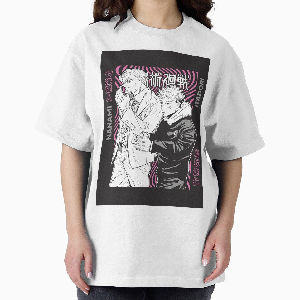 Jujutsu Anime Duo Streetwear Design – Manga Style Graphic Tee by sellstorm