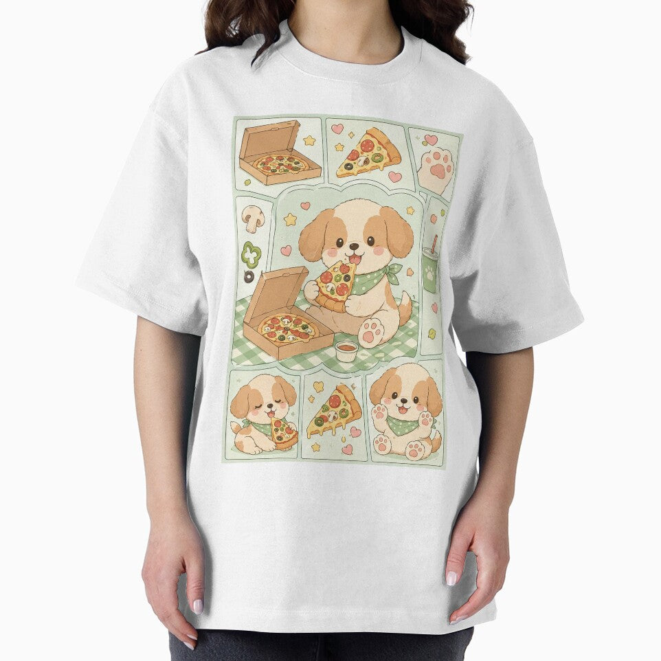 Kawaii Puppy with Pizza Box by Magmashup