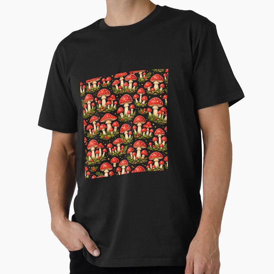 Amanita Mushroom Pattern – Cottagecore Forest Aesthetic by TheSlowShore