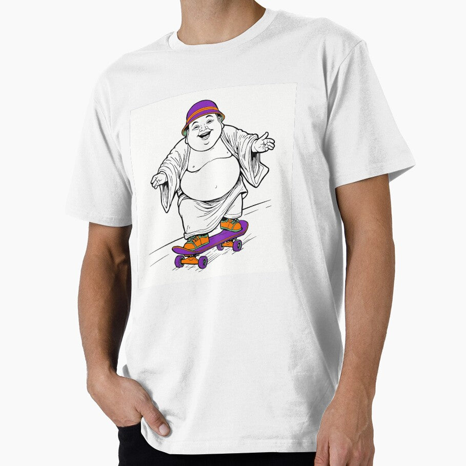 Laughing Buddha Skateboarding by HeartyCurioCo