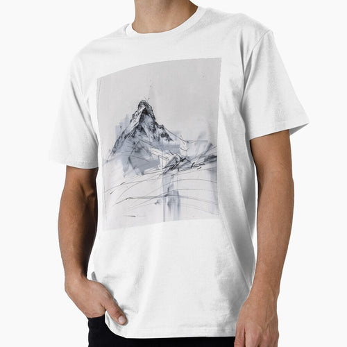 Abstract Mountain Peak – Minimalist Summit Sketch by SleekLineSketches