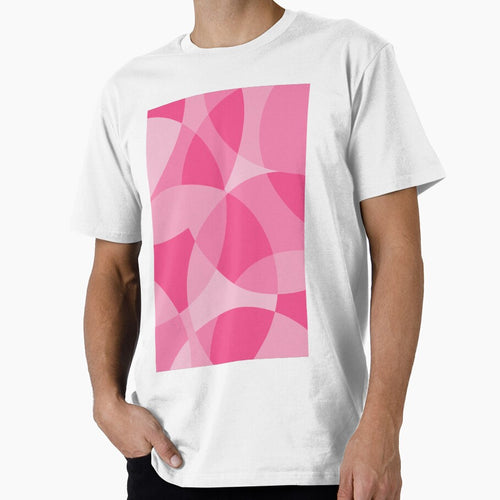Abstract geometric design featuring overlapping pink by ploen kongsuwan