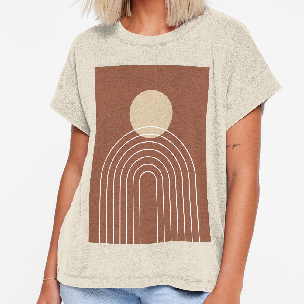 Mid Century Modern Geometric 3 (Terracotta and beige) by nineFlorals