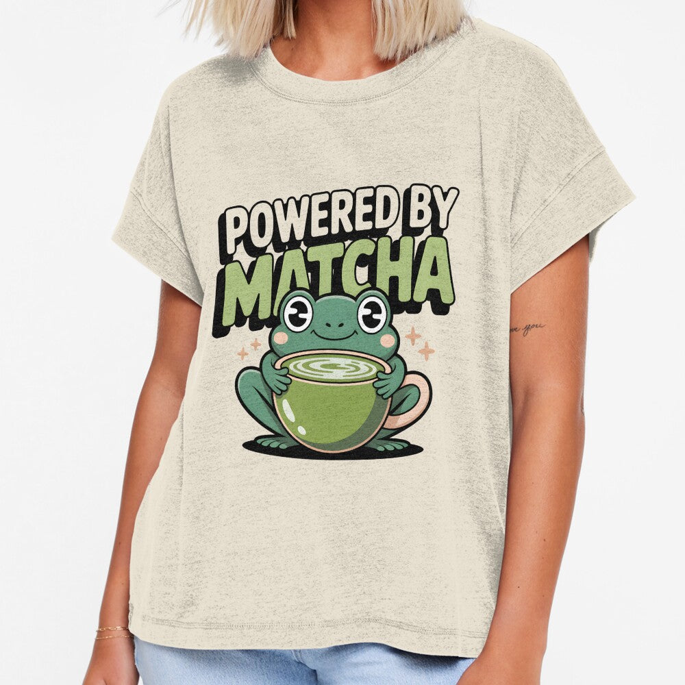 Powered By Matcha Cute Frog Matcha Lover Shirt by Raw Tigers