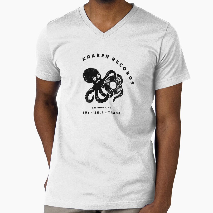 Kraken Records - Record Store T-Shirt by Klevertee