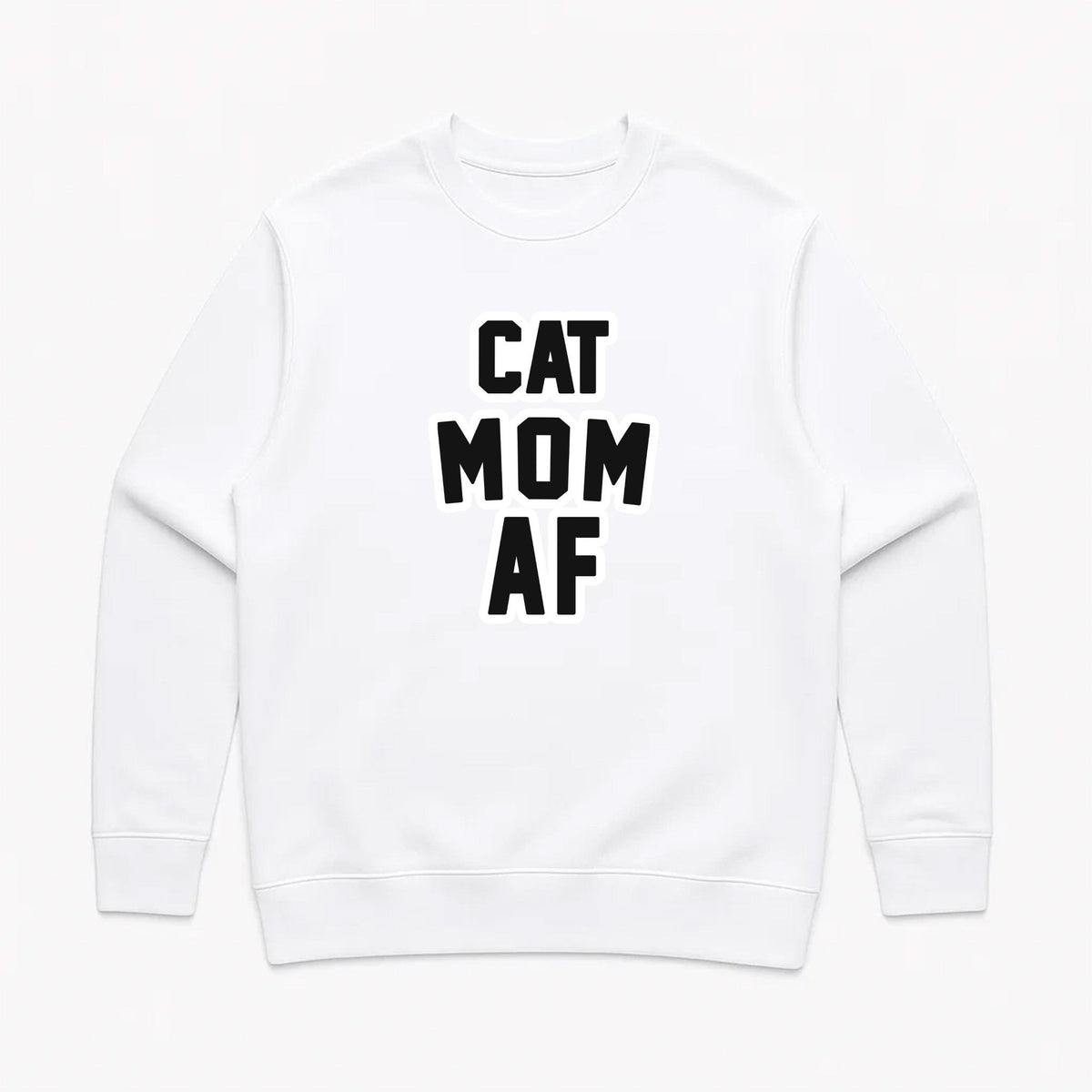 Unisex | Cat Mom AF | Crewneck Sweatshirt