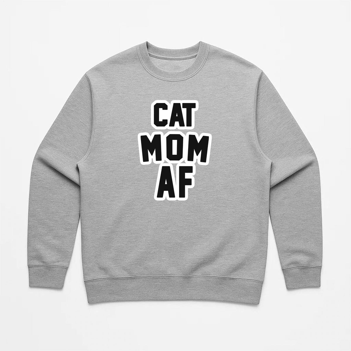 Unisex | Cat Mom AF | Crewneck Sweatshirt