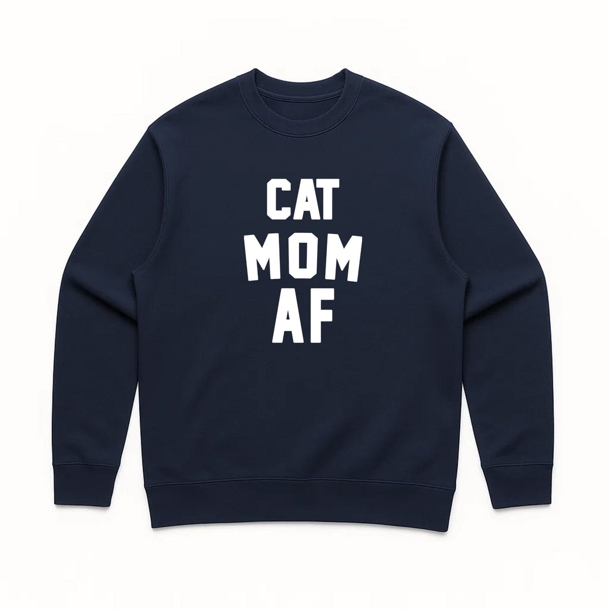 Unisex | Cat Mom AF | Crewneck Sweatshirt