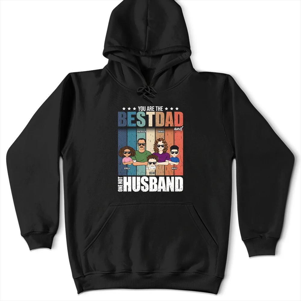 Young Best Dad Hot Husband - Personalized T Shirt