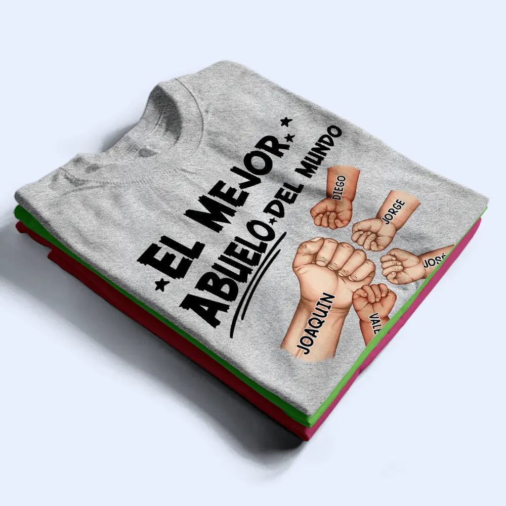 Choque De Puños El Mejor Papá Del Mundo - Camiseta Personalizada