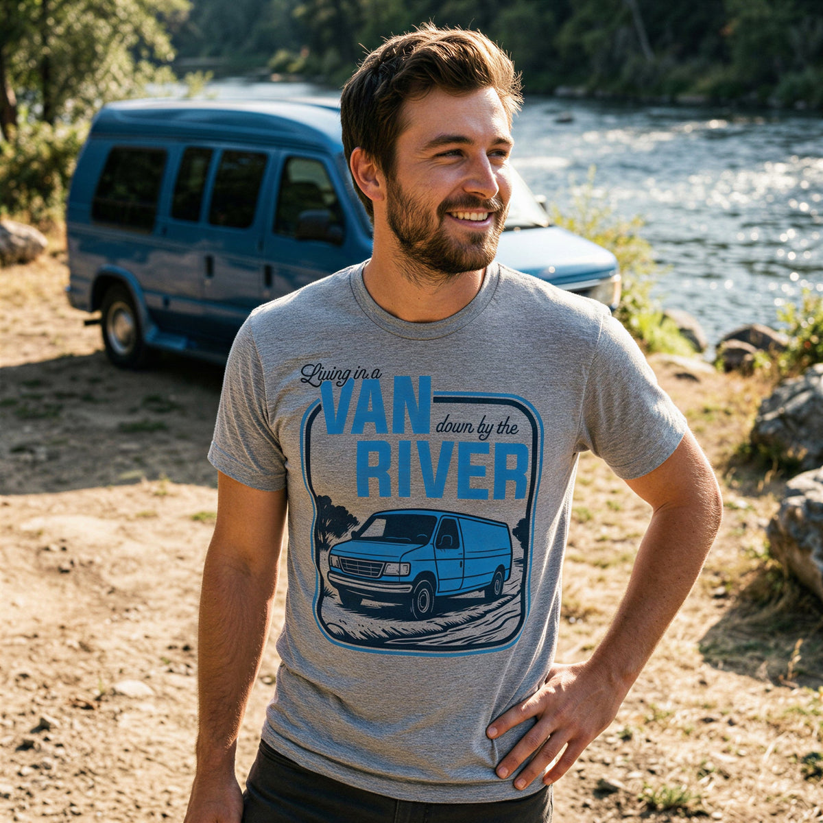Living In A Van Down By The River Men's T Shirt