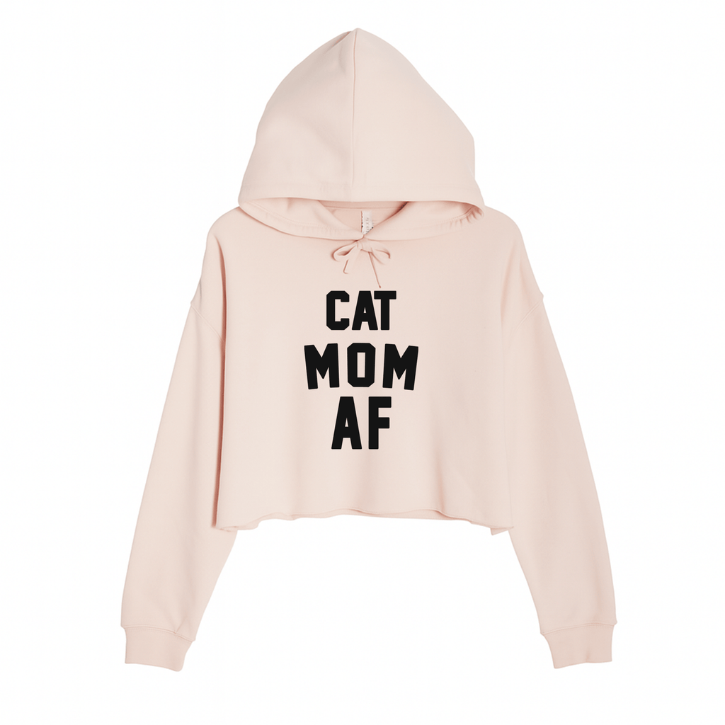 Women's | Cat Mom AF | Crop Hoodie