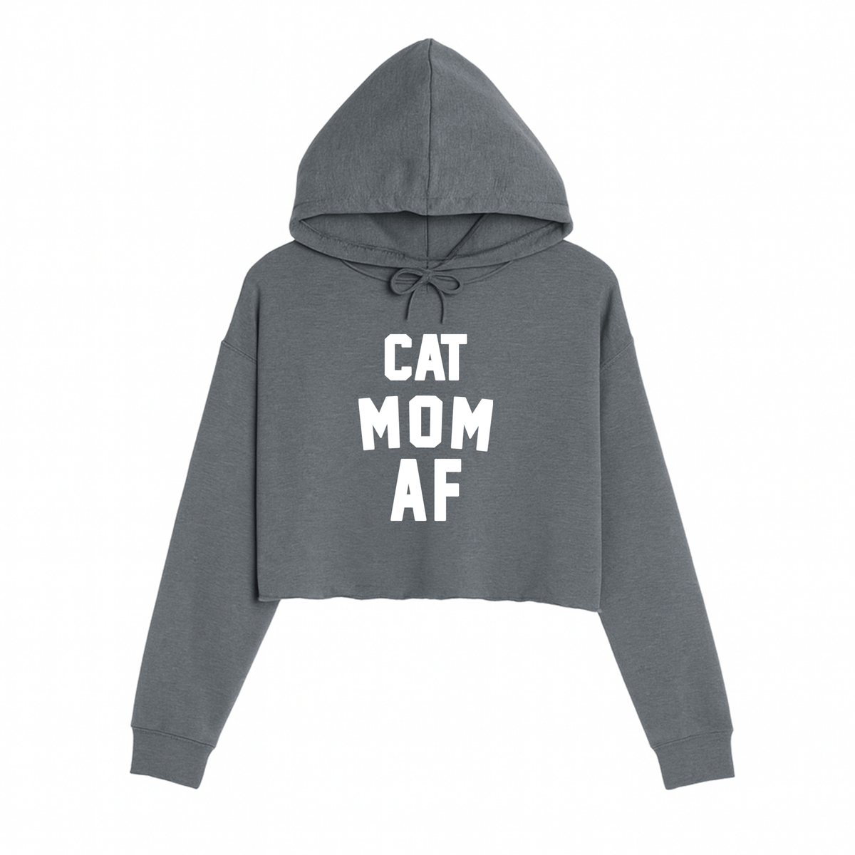 Women's | Cat Mom AF | Crop Hoodie
