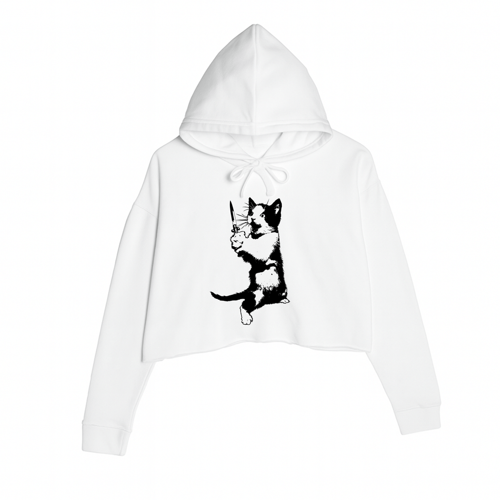 Women's | Cat The Ripper | Crop Hoodie