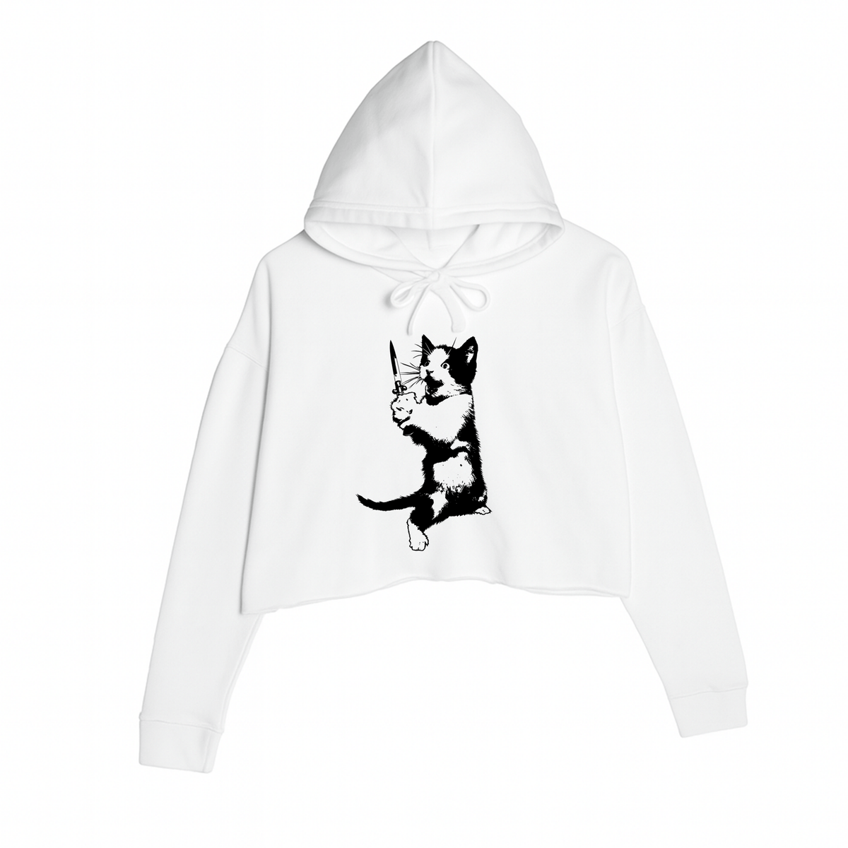 Women's | Cat The Ripper | Crop Hoodie
