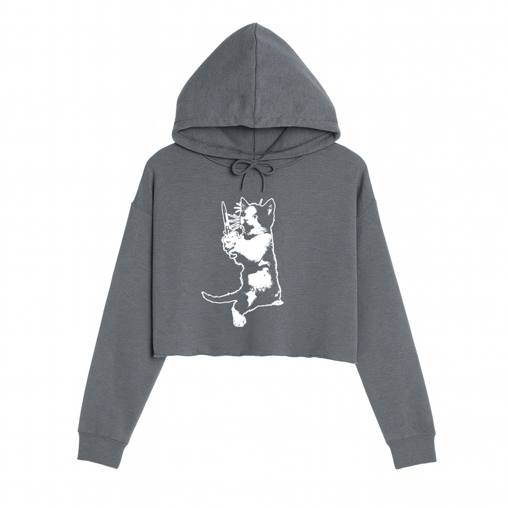 Women's | Cat The Ripper | Crop Hoodie
