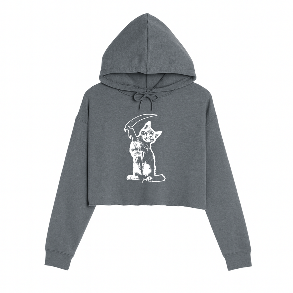 Women's | Reaper Kitty | Crop Hoodie