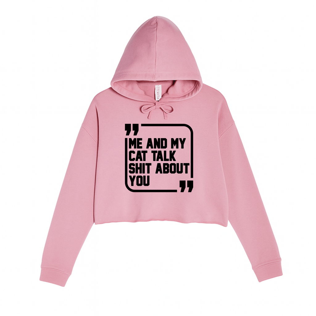 Women's | Sh*t Talker-Cat | Crop Hoodie