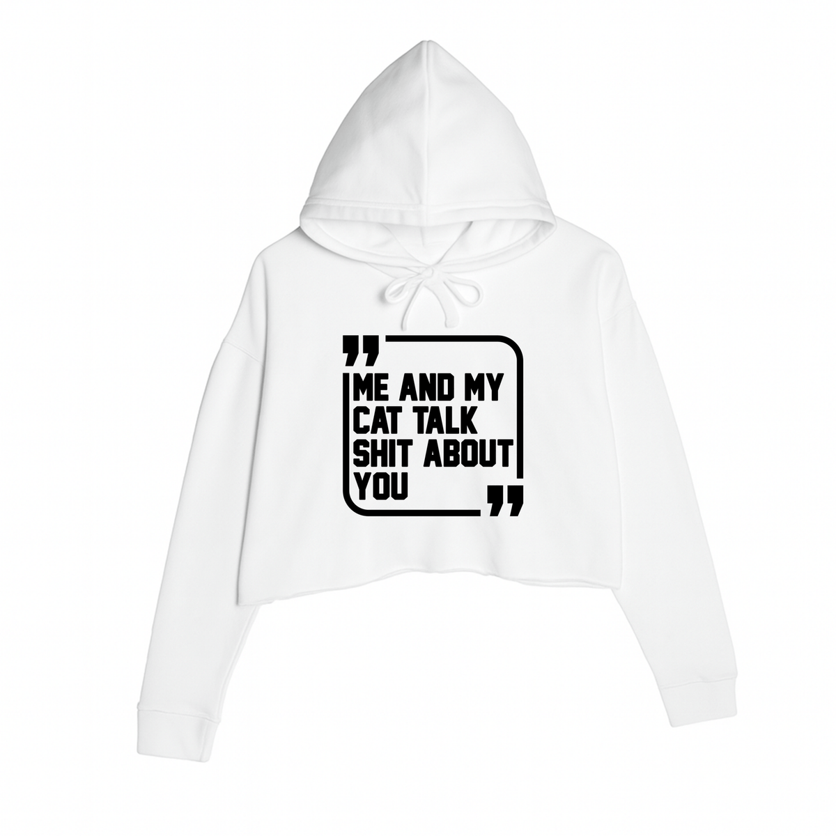 Women's | Sh*t Talker-Cat | Crop Hoodie