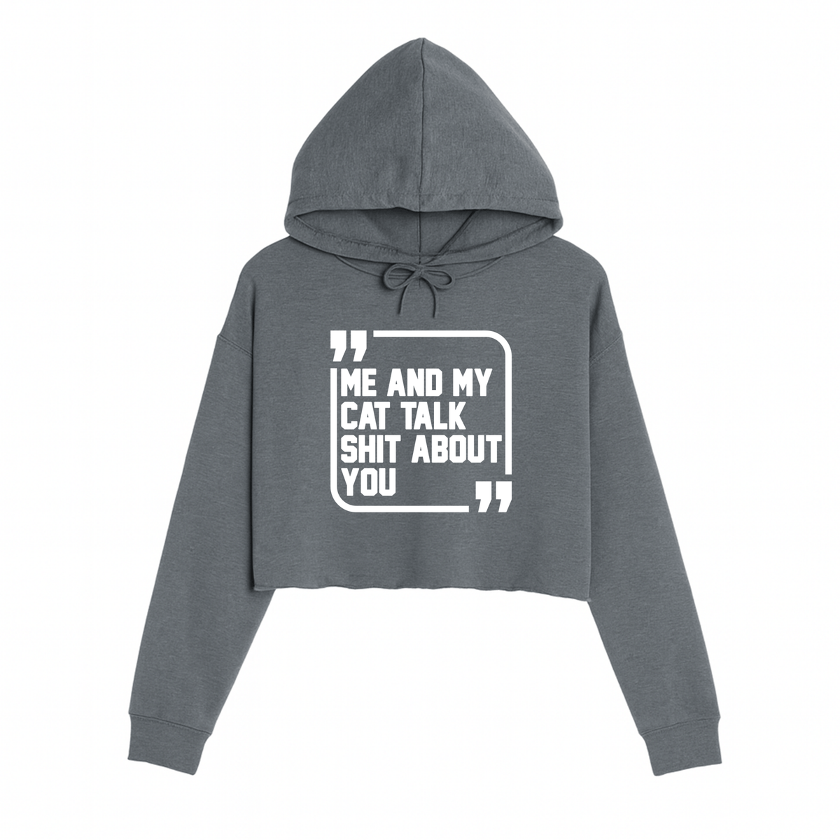 Women's | Sh*t Talker-Cat | Crop Hoodie