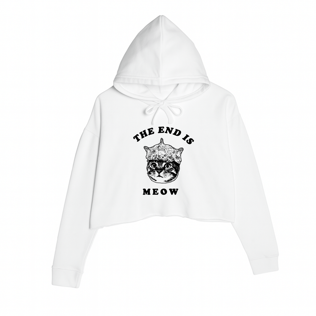 Women's | The End Is Meow | Crop Hoodie